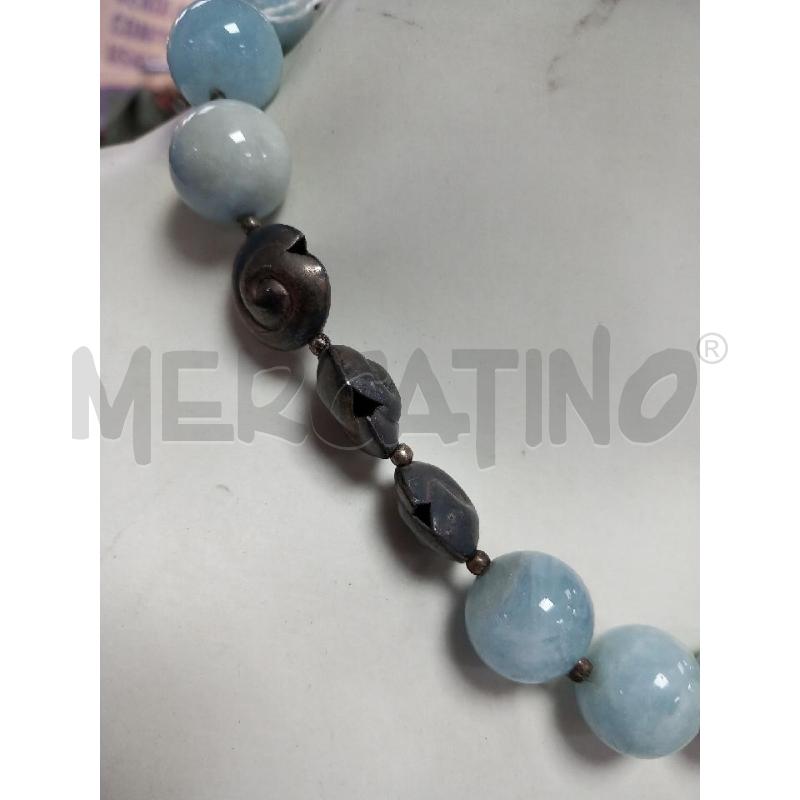 COLLANA ACQUAMARINA ARG CONCHIGLIA | Mercatino dell'Usato Roma porta di roma 2