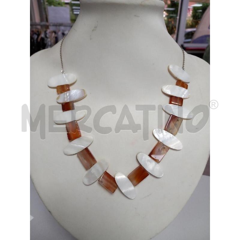 COLLANA ARG MADREPERLA CORNIOLA | Mercatino dell'Usato Roma porta di roma 1