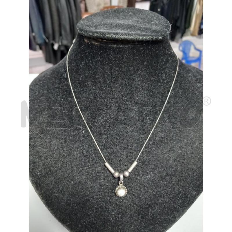 COLLANA ARG PENDENTE PERLA | Mercatino dell'Usato Roma porta di roma 1