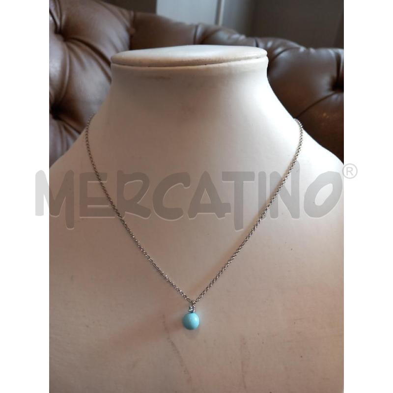 COLLANA CENTRO SERENA CIONDOLO CELESTE ARG | Mercatino dell'Usato Roma porta di roma 1