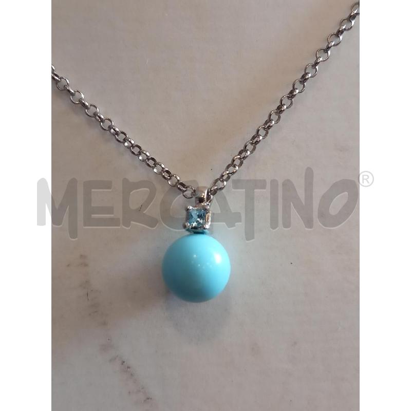 COLLANA CENTRO SERENA CIONDOLO CELESTE ARG | Mercatino dell'Usato Roma porta di roma 2