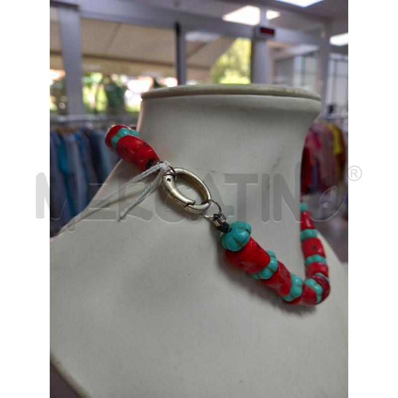 COLLANA CORALLO TURCHESE | Mercatino dell'Usato Roma porta di roma 2