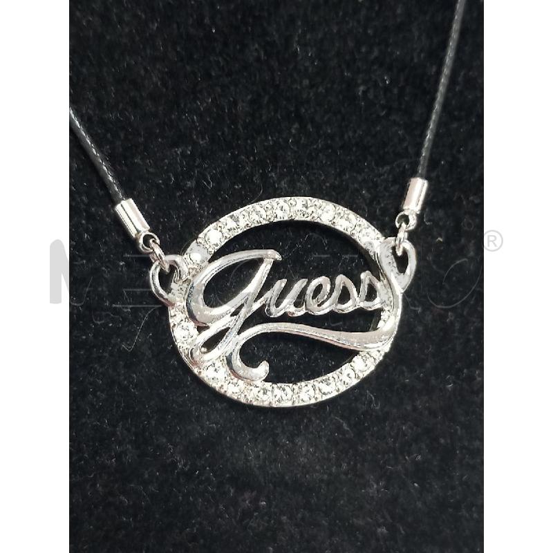 COLLANA GUESS UBN12103 CORDONE NERO CIONDOLO | Mercatino dell'Usato Roma porta di roma 2