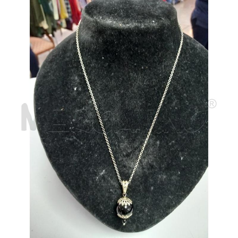 COLLANA KOKKO ONICE NERO ARG | Mercatino dell'Usato Roma porta di roma 1
