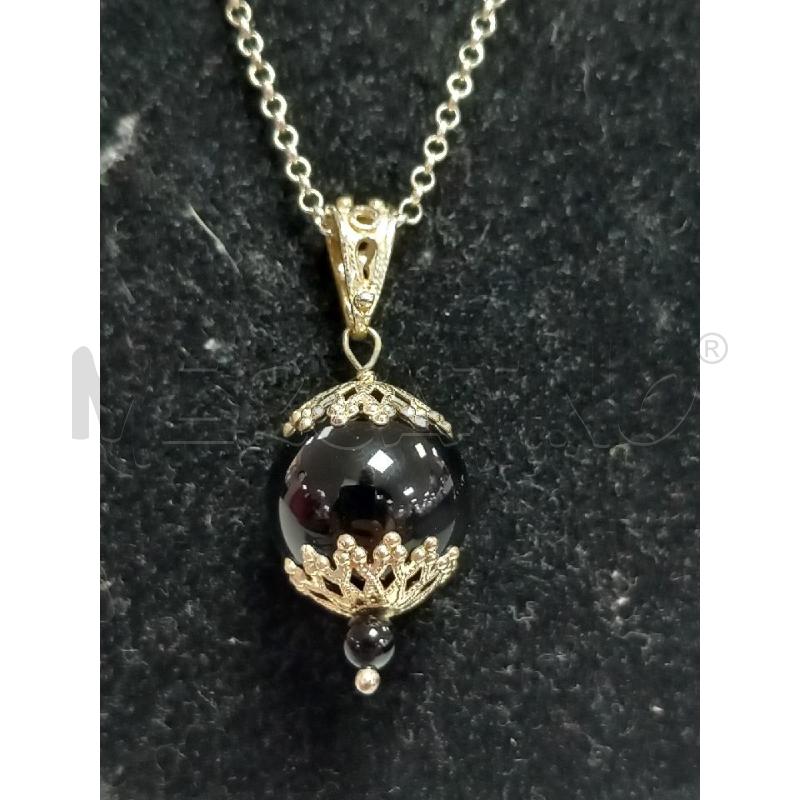 COLLANA KOKKO ONICE NERO ARG | Mercatino dell'Usato Roma porta di roma 2