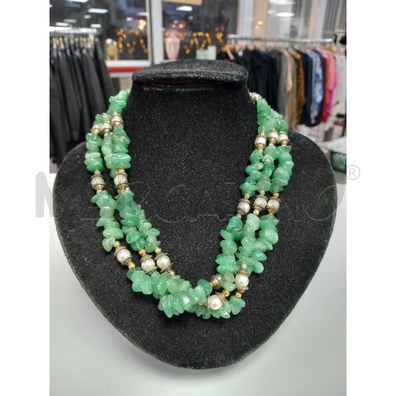 COLLANA MULTIFILO GIADA | Mercatino dell'Usato Roma porta di roma 1