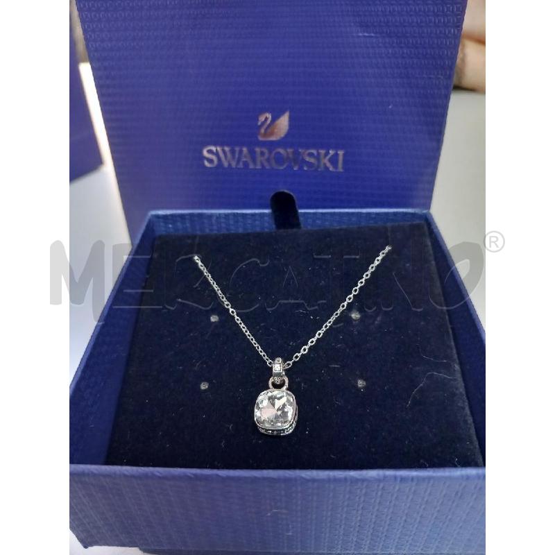 COLLANA PENDENTE BIRTHSTONE BIANCO SWAROVSKI  | Mercatino dell'Usato Roma porta di roma 1