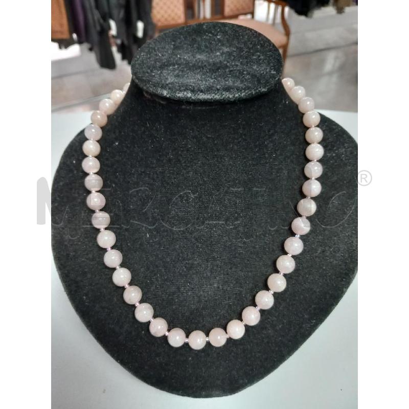 COLLANA QUARZO ROSA | Mercatino dell'Usato Roma porta di roma 1
