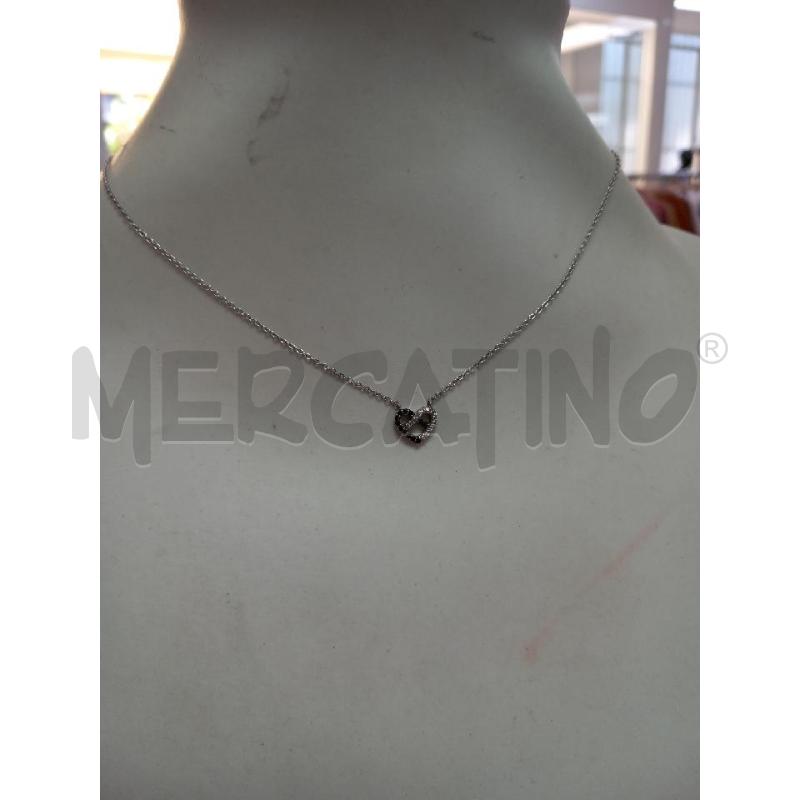 COLLANA STROILI ARG CIONDOLO CUORE | Mercatino dell'Usato Roma porta di roma 1