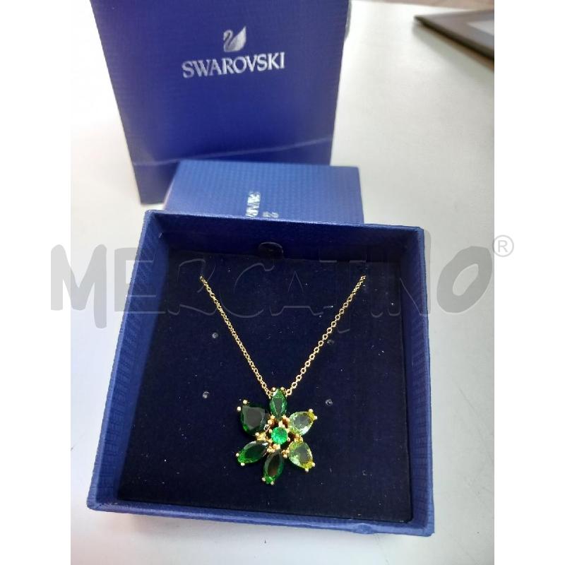 COLLANA SWAROVSKI 5658399 GEMA FIORE VERDE | Mercatino dell'Usato Roma porta di roma 1