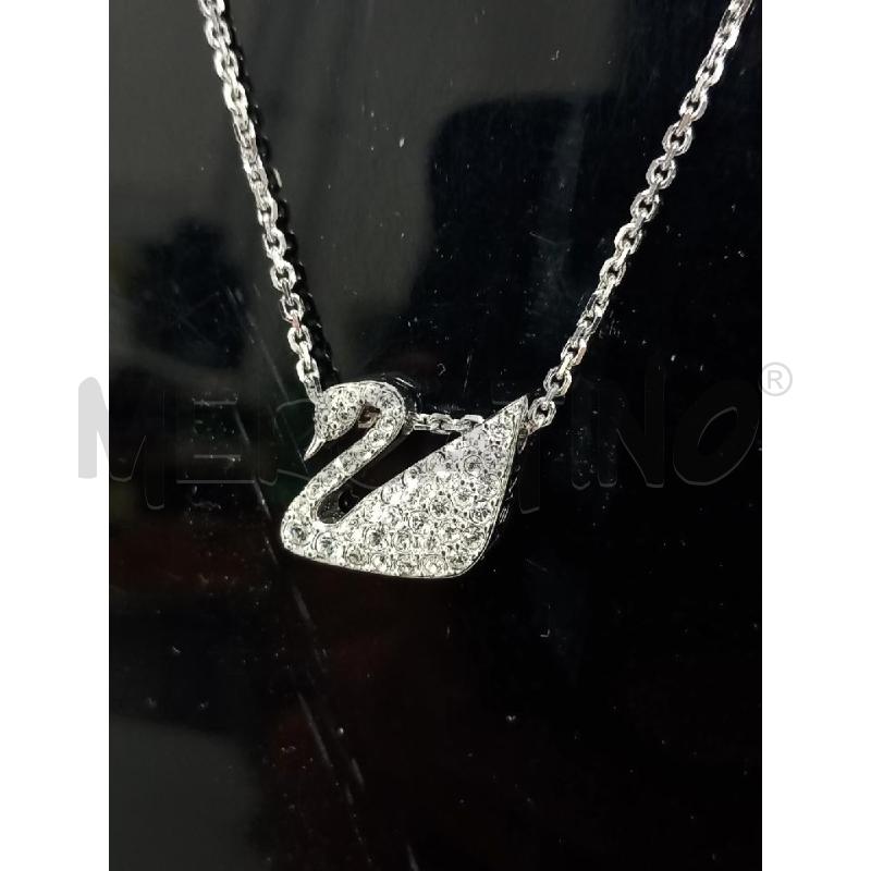 COLLANA SWAROVSKI CIONDOLO CIGNO STRASS | Mercatino dell'Usato Roma porta di roma 2