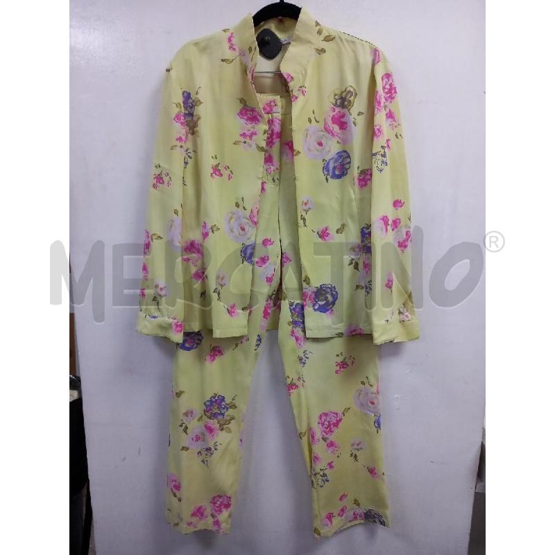 COMPLETO DONNA GERMANO ZARA GIALLO FLOREALE | Mercatino dell'Usato Roma porta di roma 1