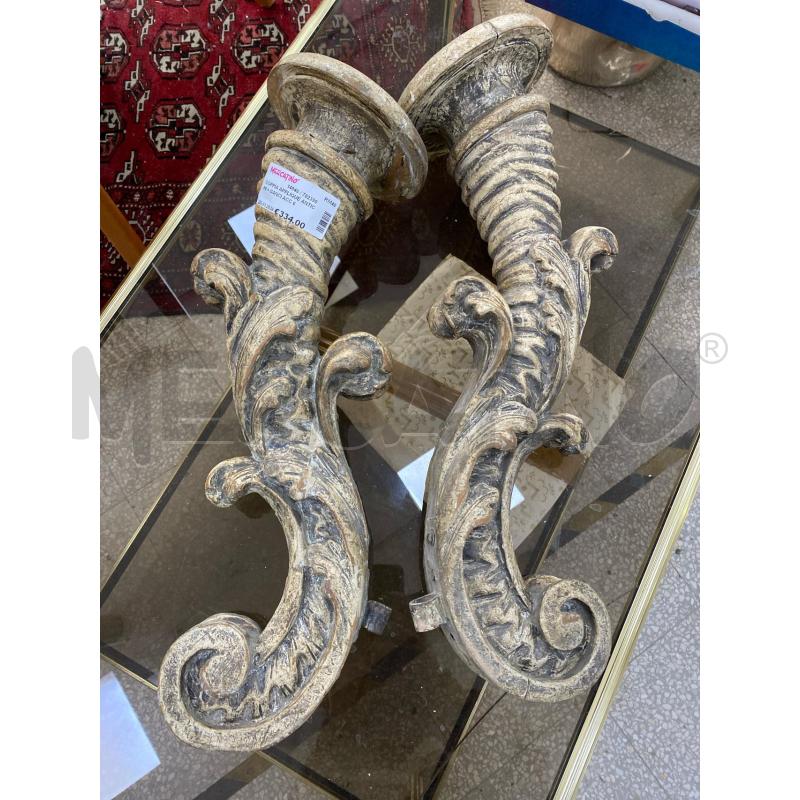 COPPIA APPLIQUE ANTICHI + GANCI ACC 6 | Mercatino dell'Usato Roma porta di roma 1