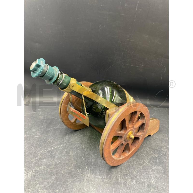 COURVOISIER SU CANNONE IN LEGNO | Mercatino dell'Usato Roma porta di roma 1