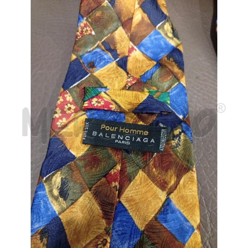 CRAVATTA BALENCIAGA PARIS MULTICOLOR | Mercatino dell'Usato Roma porta di roma 2