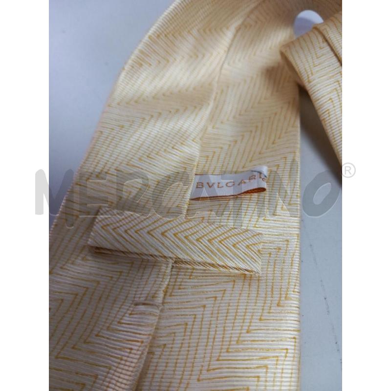 CRAVATTA BULGARI GIALLO HERRINGBONE | Mercatino dell'Usato Roma porta di roma 3