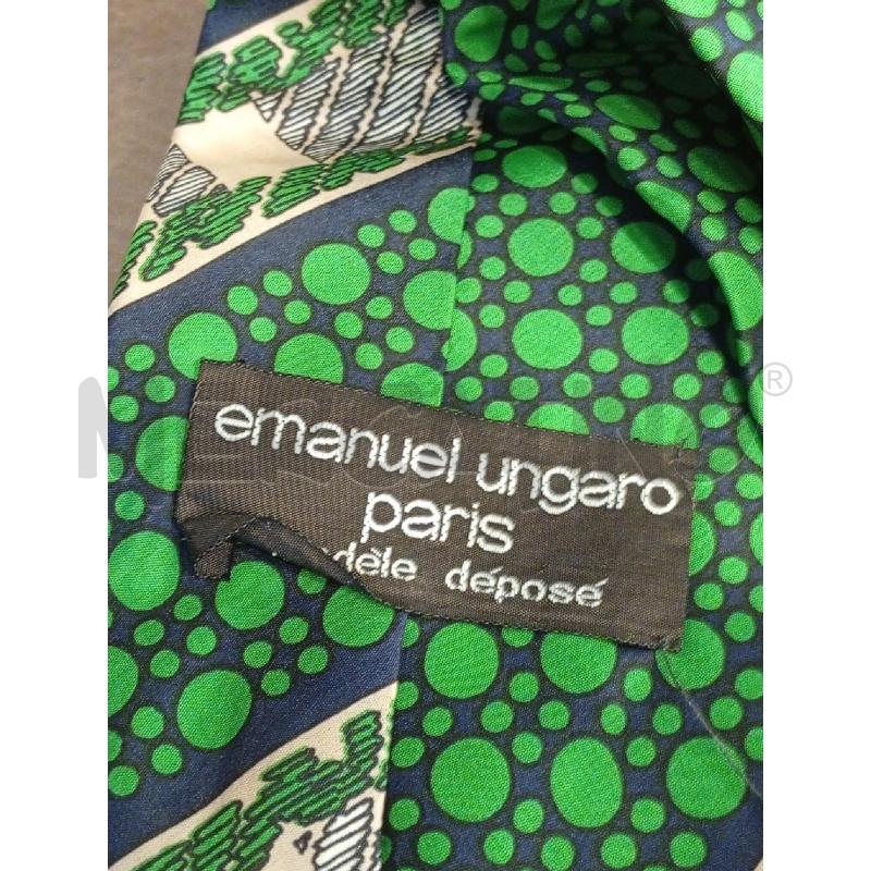CRAVATTA EMANUEL UNGARO PARIS BLU FANTASIA MULTICOLOR | Mercatino dell'Usato Roma porta di roma 2