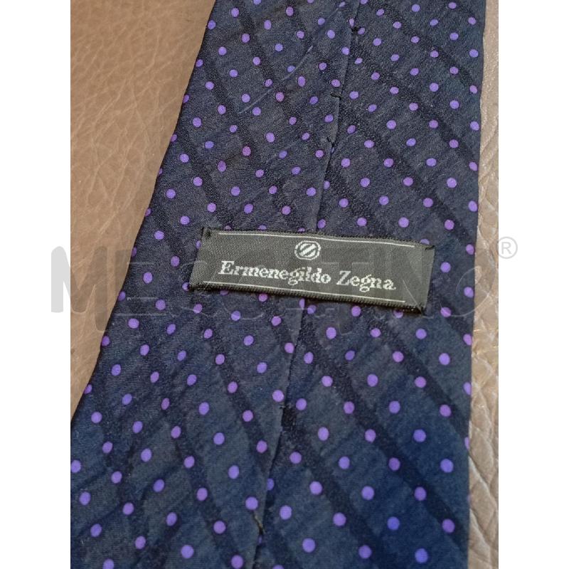 CRAVATTA ERMENEGILDO ZEGNA NERO POIS VIOLA | Mercatino dell'Usato Roma porta di roma 3