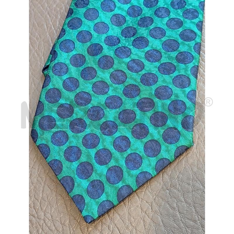 CRAVATTA ERMENEGILDO ZEGNA VERDE POIS BLU | Mercatino dell'Usato Roma porta di roma 2