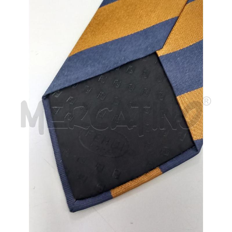 CRAVATTA FENDI BLU GIALLO REGIMENTAL | Mercatino dell'Usato Roma porta di roma 3