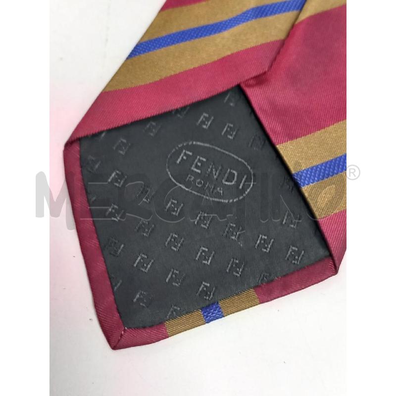CRAVATTA FENDI ROSSO GIALLO BLU REGIMENTAL | Mercatino dell'Usato Roma porta di roma 4