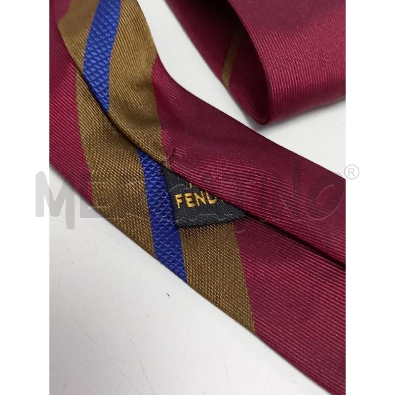 CRAVATTA FENDI ROSSO GIALLO BLU REGIMENTAL | Mercatino dell'Usato Roma porta di roma 5