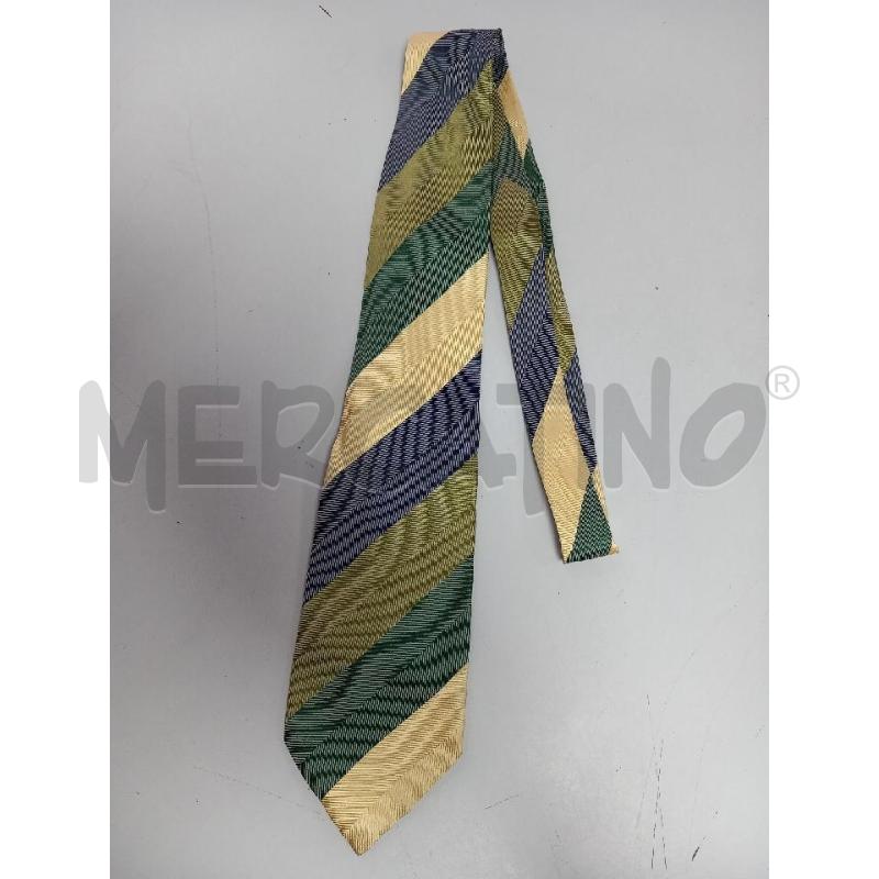 CRAVATTA FENDI VERDE BEIGE REGIMENTAL | Mercatino dell'Usato Roma porta di roma 1