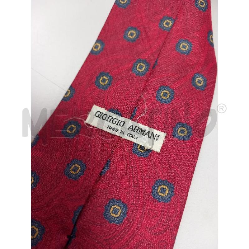 CRAVATTA GIORGIO ARMANI ROSSO PAISLEY FANTASIA BLU | Mercatino dell'Usato Roma porta di roma 2