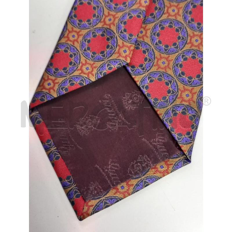 CRAVATTA GUCCI BEIGE MEDAGLIONI ROSSO PURA SETA | Mercatino dell'Usato Roma porta di roma 4