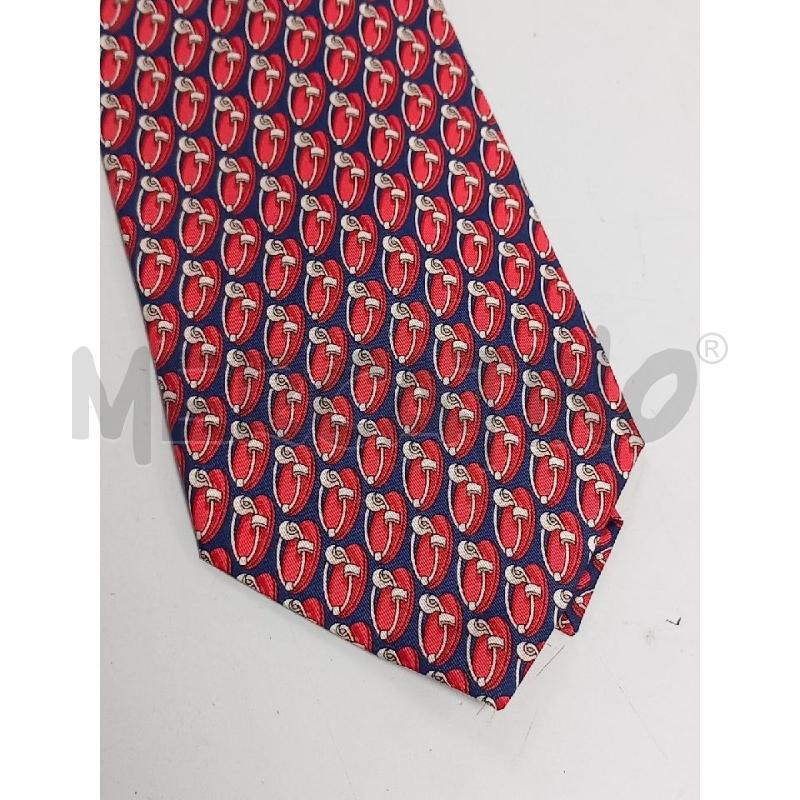 CRAVATTA GUCCI BLU SPILLA ROSSO | Mercatino dell'Usato Roma porta di roma 2