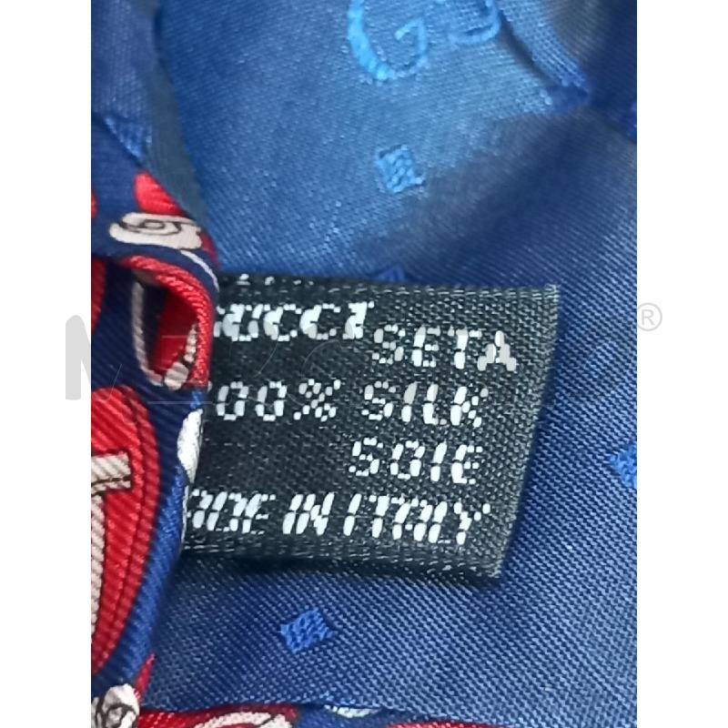 CRAVATTA GUCCI BLU SPILLA ROSSO | Mercatino dell'Usato Roma porta di roma 5