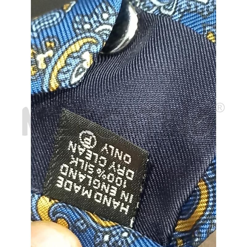 CRAVATTA HOLLIDAY & BROWN AZZURRO PAISLEY PURA SETA | Mercatino dell'Usato Roma porta di roma 5