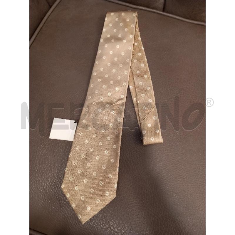 CRAVATTA HOLLIDAY & BROWN BEIGE FANTASIA FLOREALE PURA SETA | Mercatino dell'Usato Roma porta di roma 1