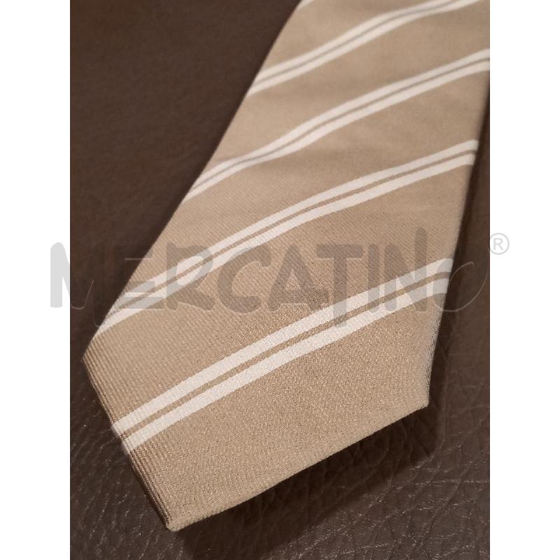 CRAVATTA HOLLIDAY & BROWN REGIMENTAL BEIGE PURA SETA  | Mercatino dell'Usato Roma porta di roma 2