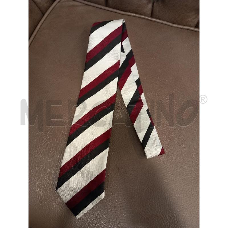 CRAVATTA HOLLIDAY & BROWN REGIMENTAL BIANCO/NERO/ROSSO PURA SETA | Mercatino dell'Usato Roma porta di roma 1