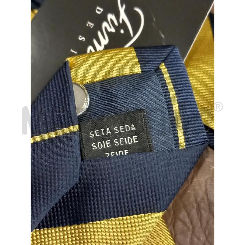 CRAVATTA HOLLIDAY & BROWN REGIMENTAL GIALLO/BLU PURA SETA | Mercatino dell'Usato Roma porta di roma 4
