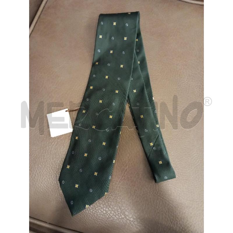 CRAVATTA HOLLIDAY & BROWN VERDE FANTASIA FLOREALE PURA SETA | Mercatino dell'Usato Roma porta di roma 1