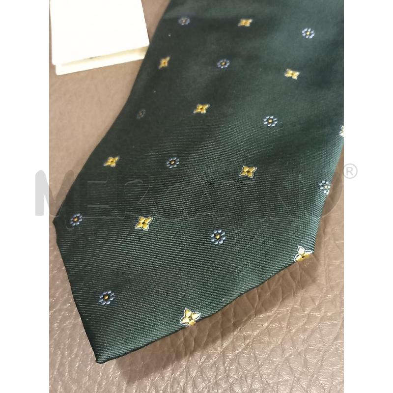 CRAVATTA HOLLIDAY & BROWN VERDE FANTASIA FLOREALE PURA SETA | Mercatino dell'Usato Roma porta di roma 2