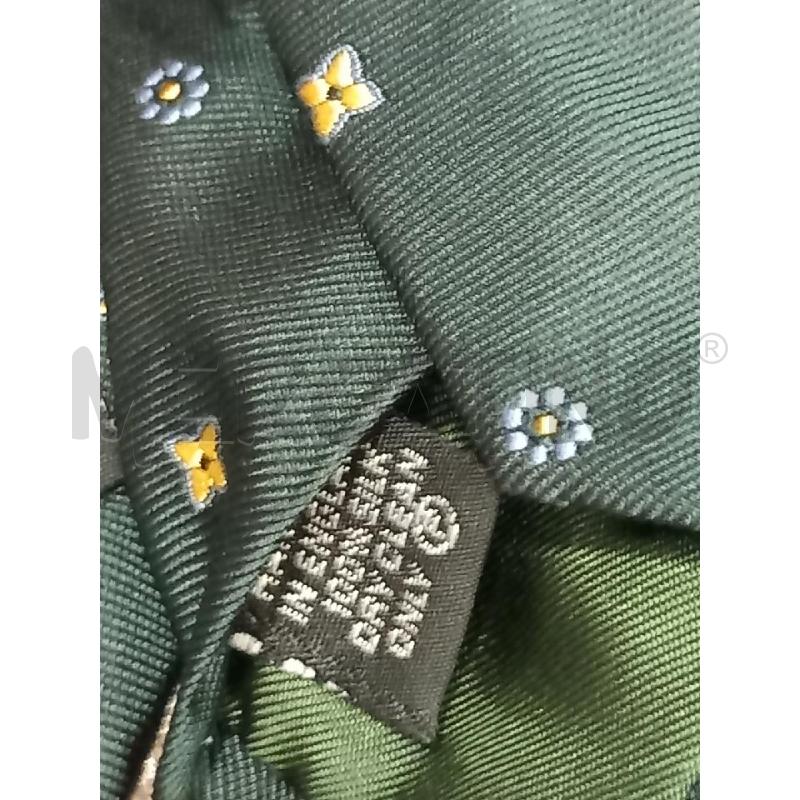 CRAVATTA HOLLIDAY & BROWN VERDE FANTASIA FLOREALE PURA SETA | Mercatino dell'Usato Roma porta di roma 4