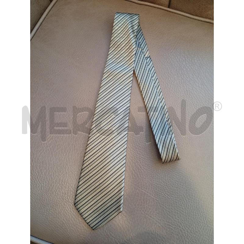 CRAVATTA PIERRE CARDIN ARGENTATO REGIMENTAL | Mercatino dell'Usato Roma porta di roma 1