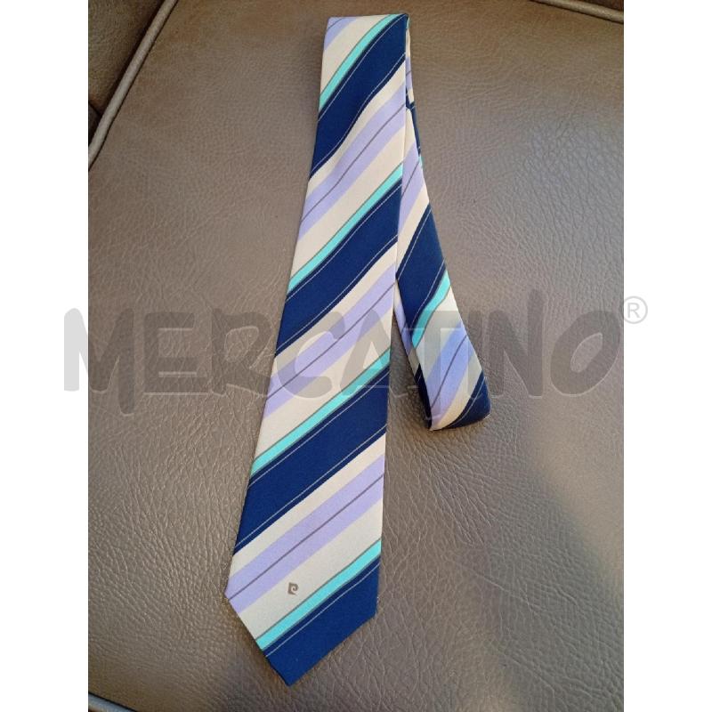 CRAVATTA PIERRE CARDIN BLU VIOLA BEIGE REGIMENTAL | Mercatino dell'Usato Roma porta di roma 1