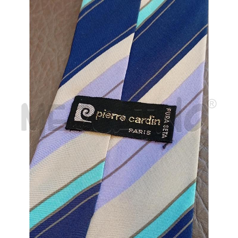 CRAVATTA PIERRE CARDIN BLU VIOLA BEIGE REGIMENTAL | Mercatino dell'Usato Roma porta di roma 3