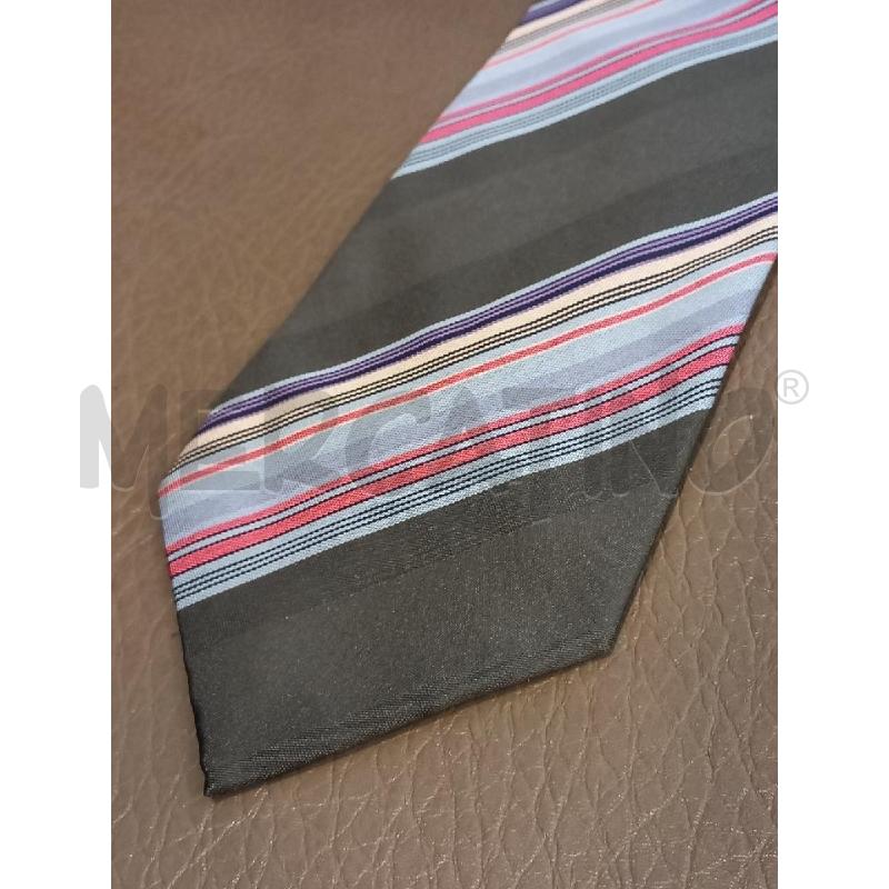 CRAVATTA PRADA GRIGIO REGIMENTAL ROSA/VIOLA | Mercatino dell'Usato Roma porta di roma 5