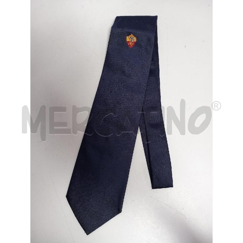 CRAVATTA ROBERTO MOCELLINI BLU AS ROMA PURA SETA  | Mercatino dell'Usato Roma porta di roma 1