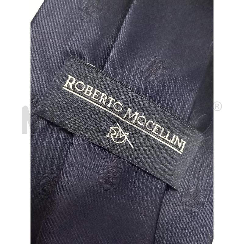 CRAVATTA ROBERTO MOCELLINI BLU AS ROMA PURA SETA  | Mercatino dell'Usato Roma porta di roma 3