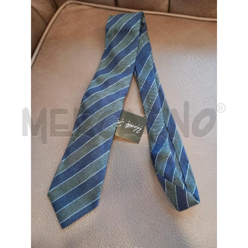CRAVATTA ULTURALE RIGHE BLU/VERDE | Mercatino dell'Usato Roma porta di roma 1