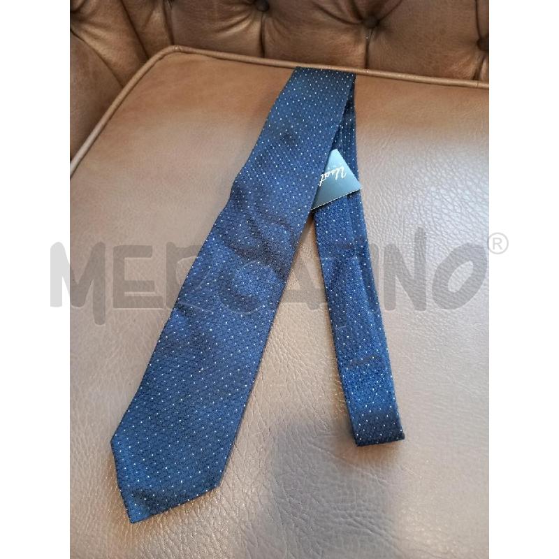 CRAVATTA ULTURALE TRAMATA BLU/BIANCO | Mercatino dell'Usato Roma porta di roma 1