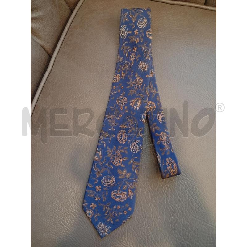 CRAVATTA VALENTINO BLU FANTASIA FLOREALE ARANCIO | Mercatino dell'Usato Roma porta di roma 1
