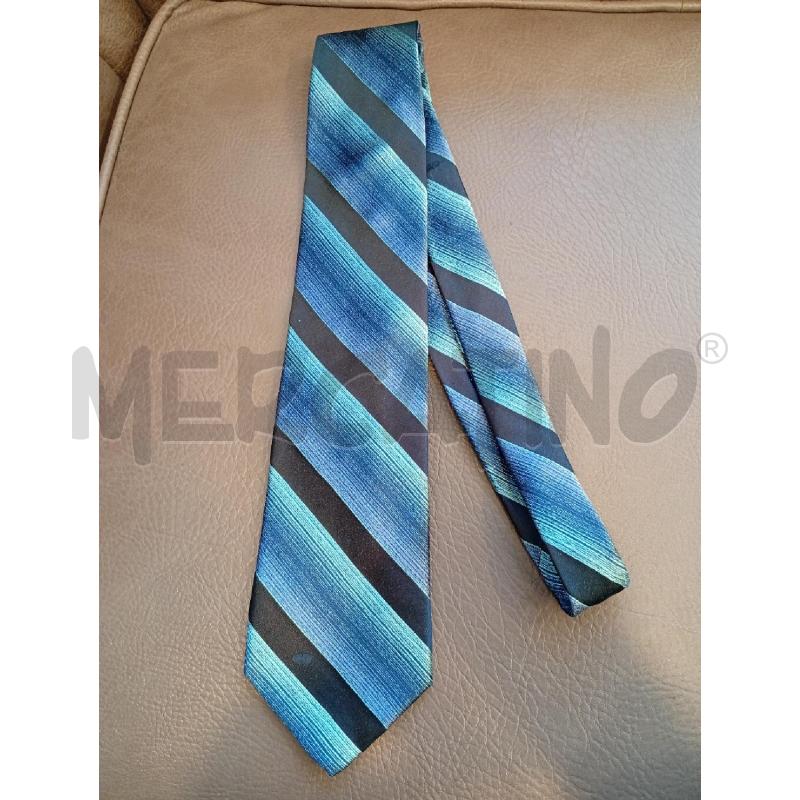 CRAVATTA VALENTINO BLU REGIMENTAL CANGIANTE | Mercatino dell'Usato Roma porta di roma 1