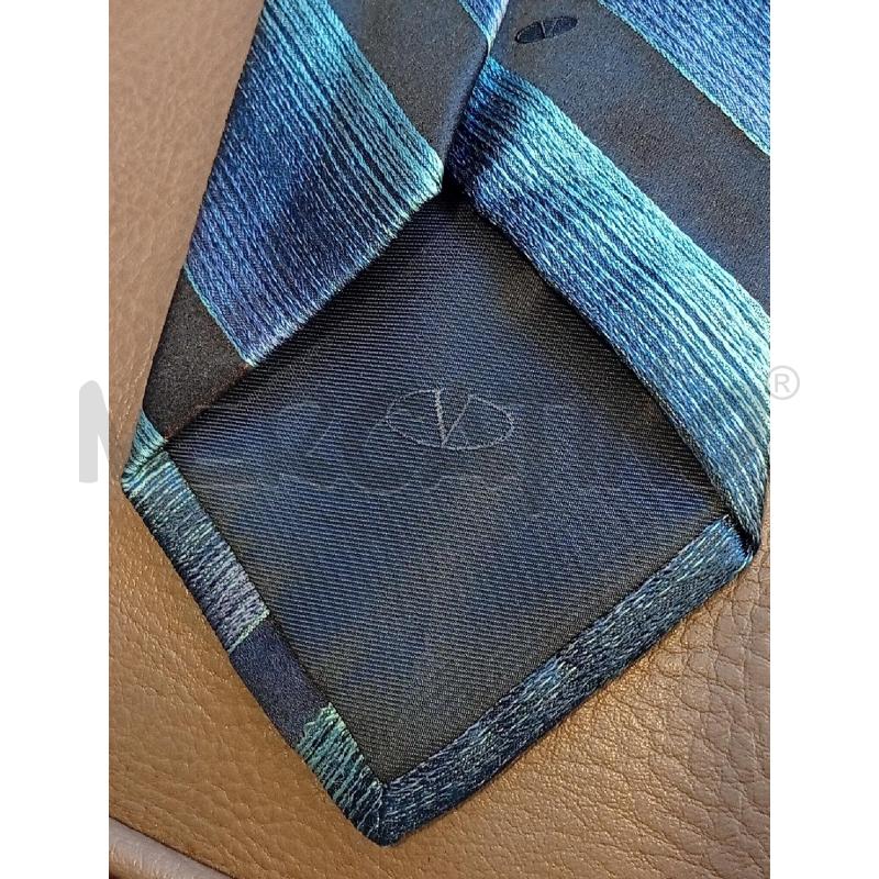 CRAVATTA VALENTINO BLU REGIMENTAL CANGIANTE | Mercatino dell'Usato Roma porta di roma 4